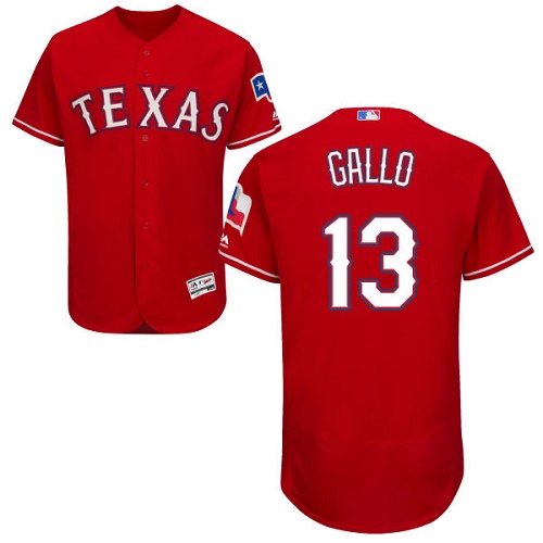 Rangers #13 Joey Gallo Red Flexbase Authentic Collection Stitched MLB Jersey